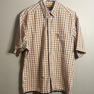 Vintage Timberland  Plaid Short Sleeve Shirt Large